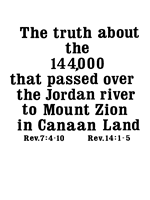The Truth About the 144,000